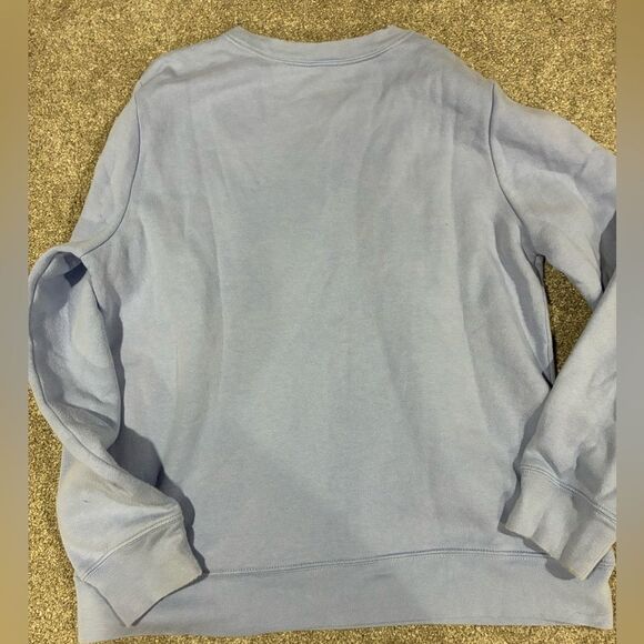 Vintage Cat Embroidered Sweatshirt Blue Floral Pullover Small - Picture 4 of 6